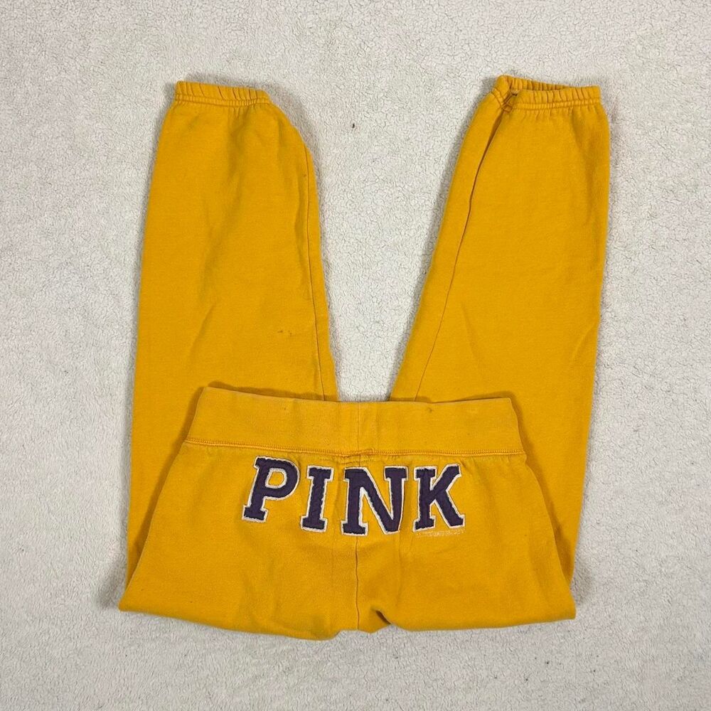 S.s Love Pink Yellow and Purple Y2K Victoria’s Secret Capri Sweats